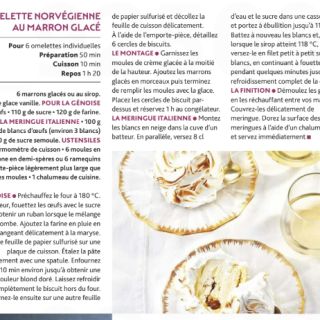 Omelette norvégienne marrons glacés