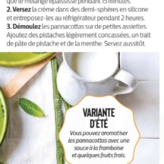 Panacotta à la pistache