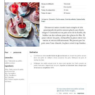 Petits-suisses glacés aux fruits rouges