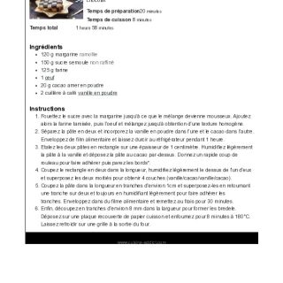 Sablés damiers Vanille et Chocolat - Cu...