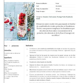 Semifreddo _ dessert framboise