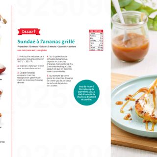 Sundae ananas grillé