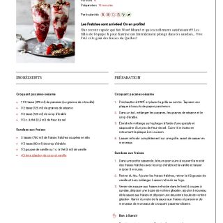 Sundaes aux fraises et croquant pacanes-...