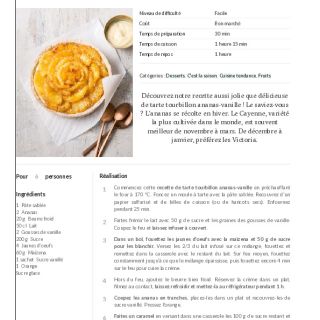 Tarte ananas vanille