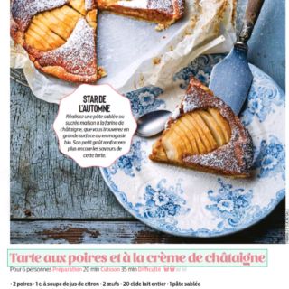Tarte poire crème de marron