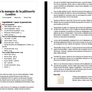 Tartelette à la mangue de la pâtisseri...