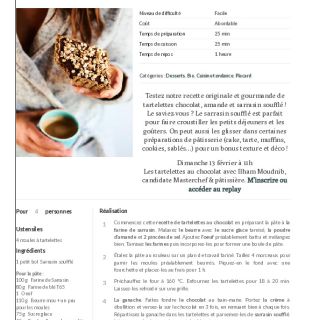 Tartelettes au chocolat _ recette au sar...