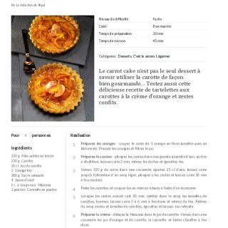 Tartelettes aux carottes à la crème d'...