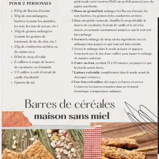 barre céréales sans miel