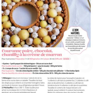 couronne poire chocolat crème marron