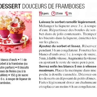 douceurs de framboises