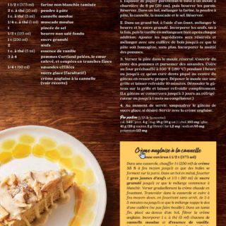 gâteau irlandais pomme crème anglaise ...