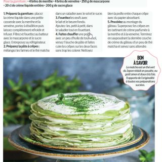 gateau crèpe matcha