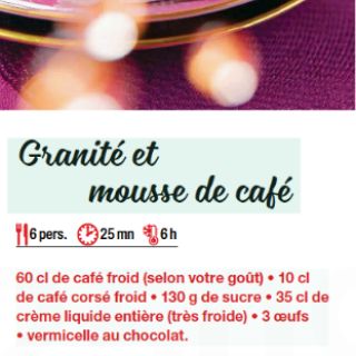 granité et mousse café