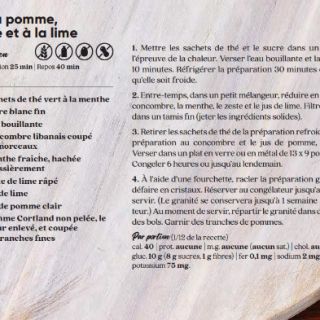 granité pomme menthe lime