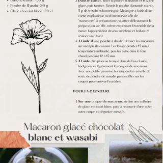 macaron chocolat blanc wasabi
