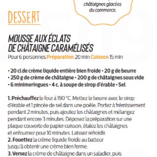 mousse aux éclats de chataîgnes