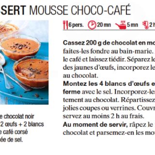 mousse choco café