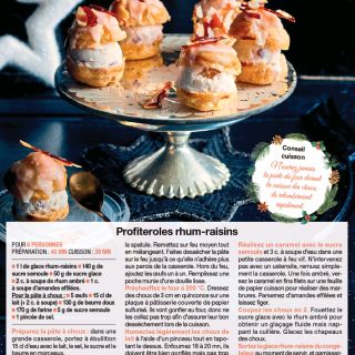 profiteroles rhum raisin