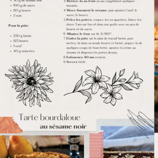 tarte bourdaloue sésame noir