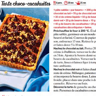 tarte choco cacahuete