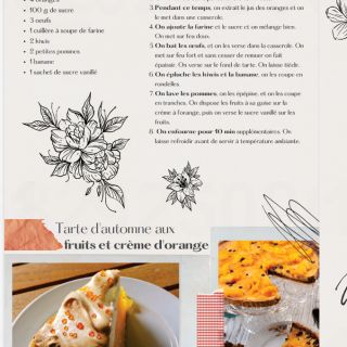 tarte d'automne fruits et crème orange