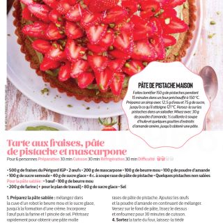 tarte fraise pate pistache