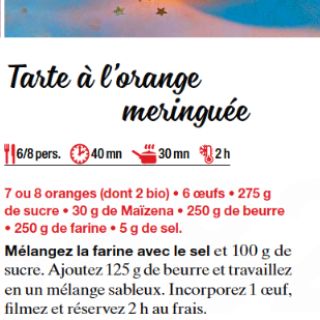 tarte orange meringue