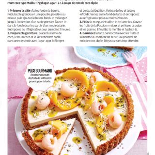 tarte panacotta coco et fruits exotiques