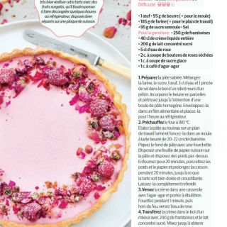 tarte panacotta framboise rose