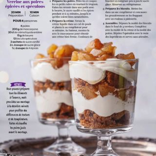verrine poires épice speculoos
