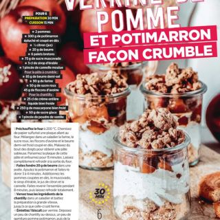 verrine pomme potimarron façon crumble
