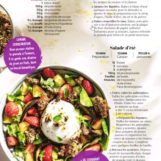 Salade été granola salé