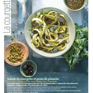 Salade courgettes pesto pistache