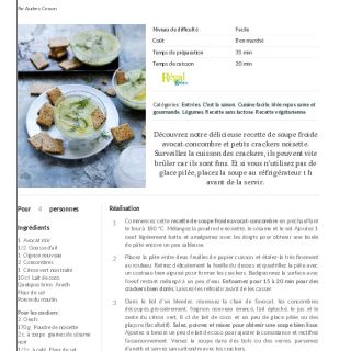 Soupe froide concombre _ recette healthy...