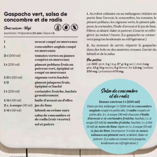 gazpacho vert concombre et radis