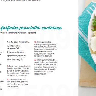 salade pâtes jambon melon