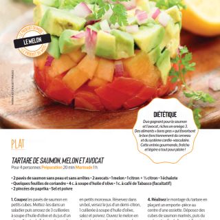 tartare saumon melon avocat