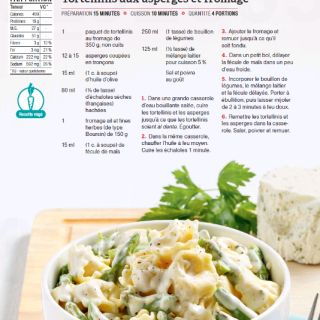 tortelinis asperges fromage