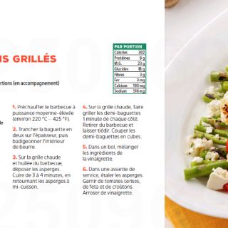 Asperges et croutons tomates et feta