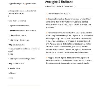 Aubergines à l'italienne