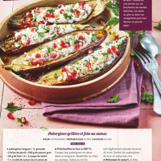Aubergines grillées feta sumac