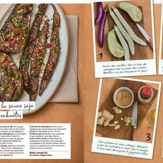 Aubergines laquées soja cacahuète