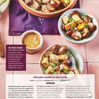 Aubergines sautés tofu miso