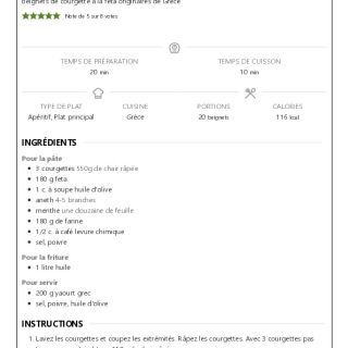 Beignets grecs de courgette et feta