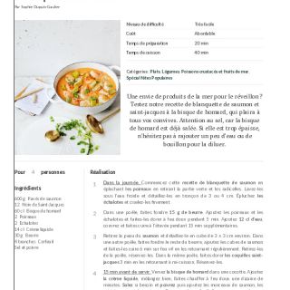 Blanquette de saumon