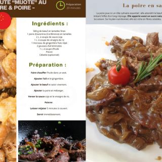 Boeuf sauté gingembre poire