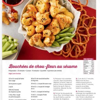 Bouchées choux fleur sésame