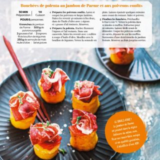 Bouchées polenta jambon poivrons