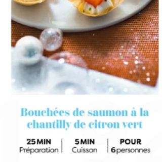 Bouchées saumons chantilly citron vert